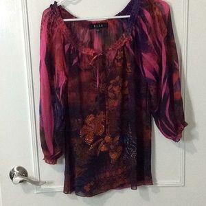 B.L.E.U blouse Sz S